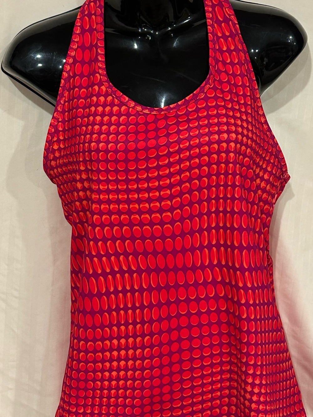Champion Red Dot-Pattern Racerback Tank Top - Picture 1 of 3
